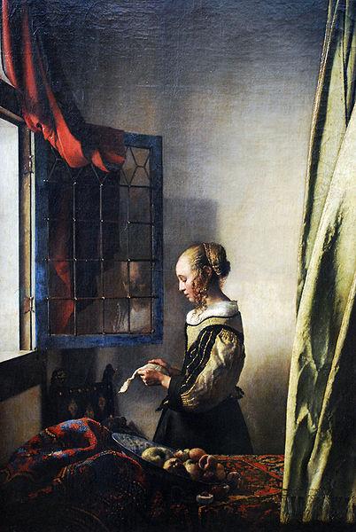 Johannes Vermeer Girl reading a letter by an open window Germany oil painting art